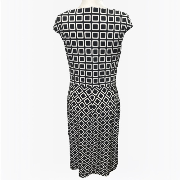 Ralph Lauren Sheath Geo Print Women’s Midi Dress - 10/12 - Picture 5 of 17